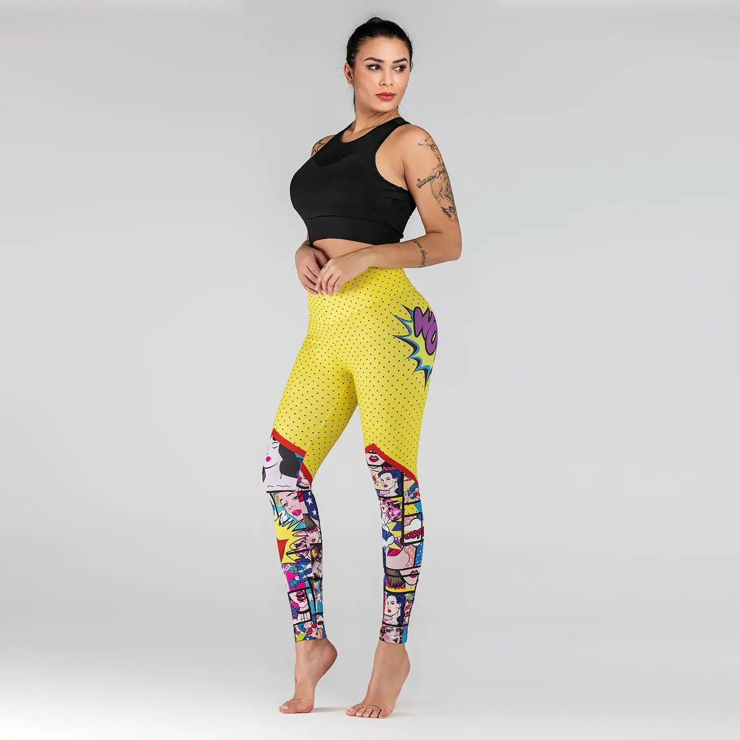 Workout High Waist Comic Leggings