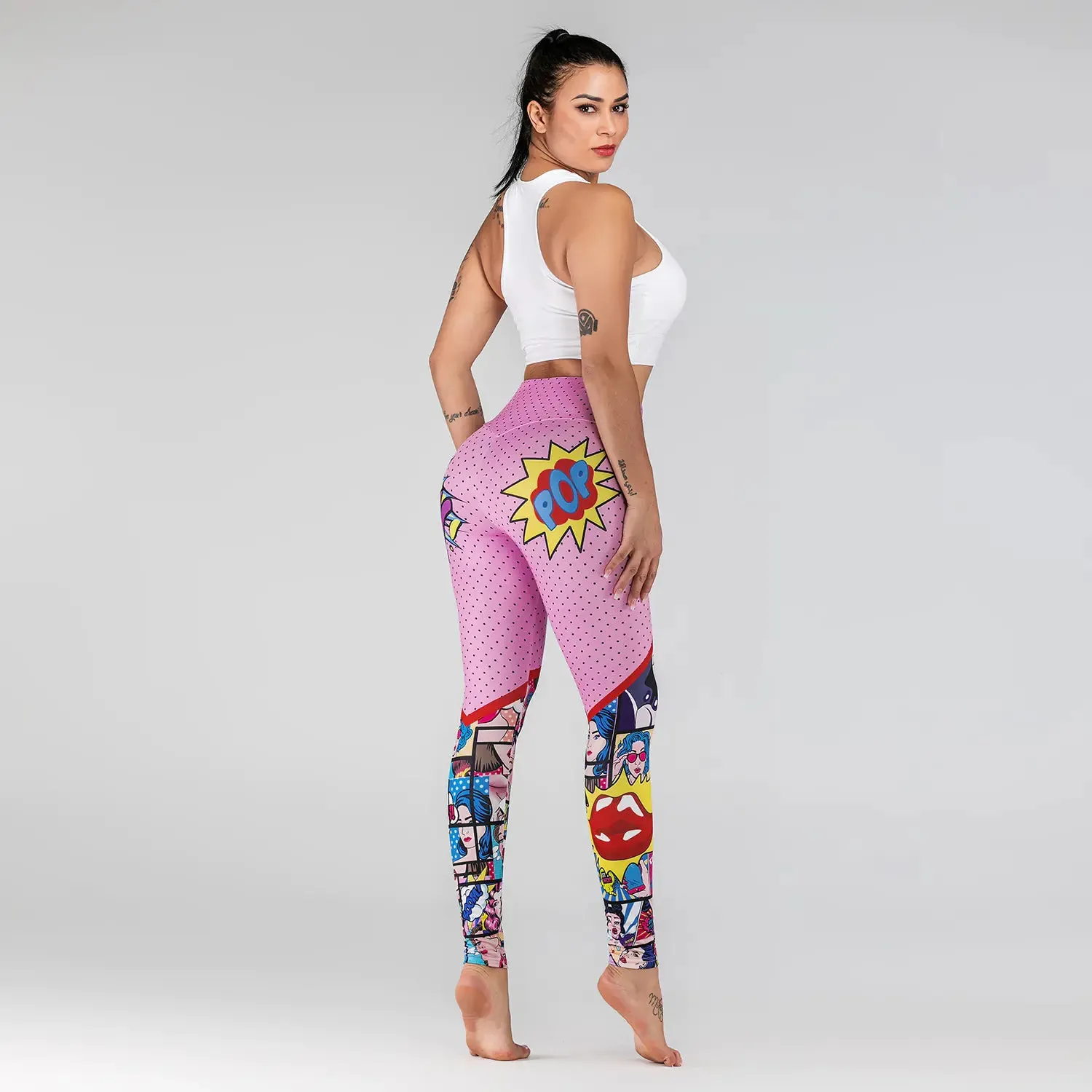 Workout High Waist Comic Leggings