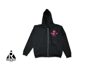 x Foti Harris Teeter Zip Up Hoodie "Black/Pink"