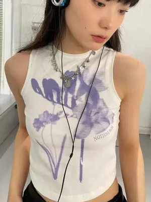Y2K Floral Tank Top
