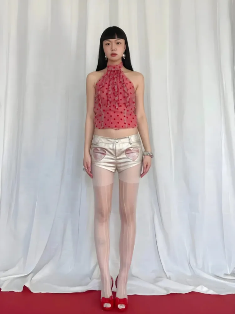 Y2K Red Halter Top