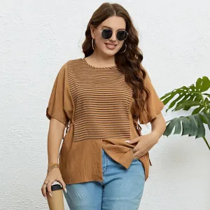 Yadira® | Knot Artwork Striped T-Shirt