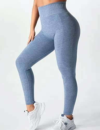 YEOREO Womens Amplify Leggings High Waisted Seamless Scrunch Legging Active Running Gym Active Leggings