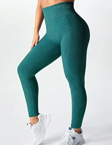 YEOREO Womens Amplify Leggings High Waisted Seamless Scrunch Legging Active Running Yoga Pant