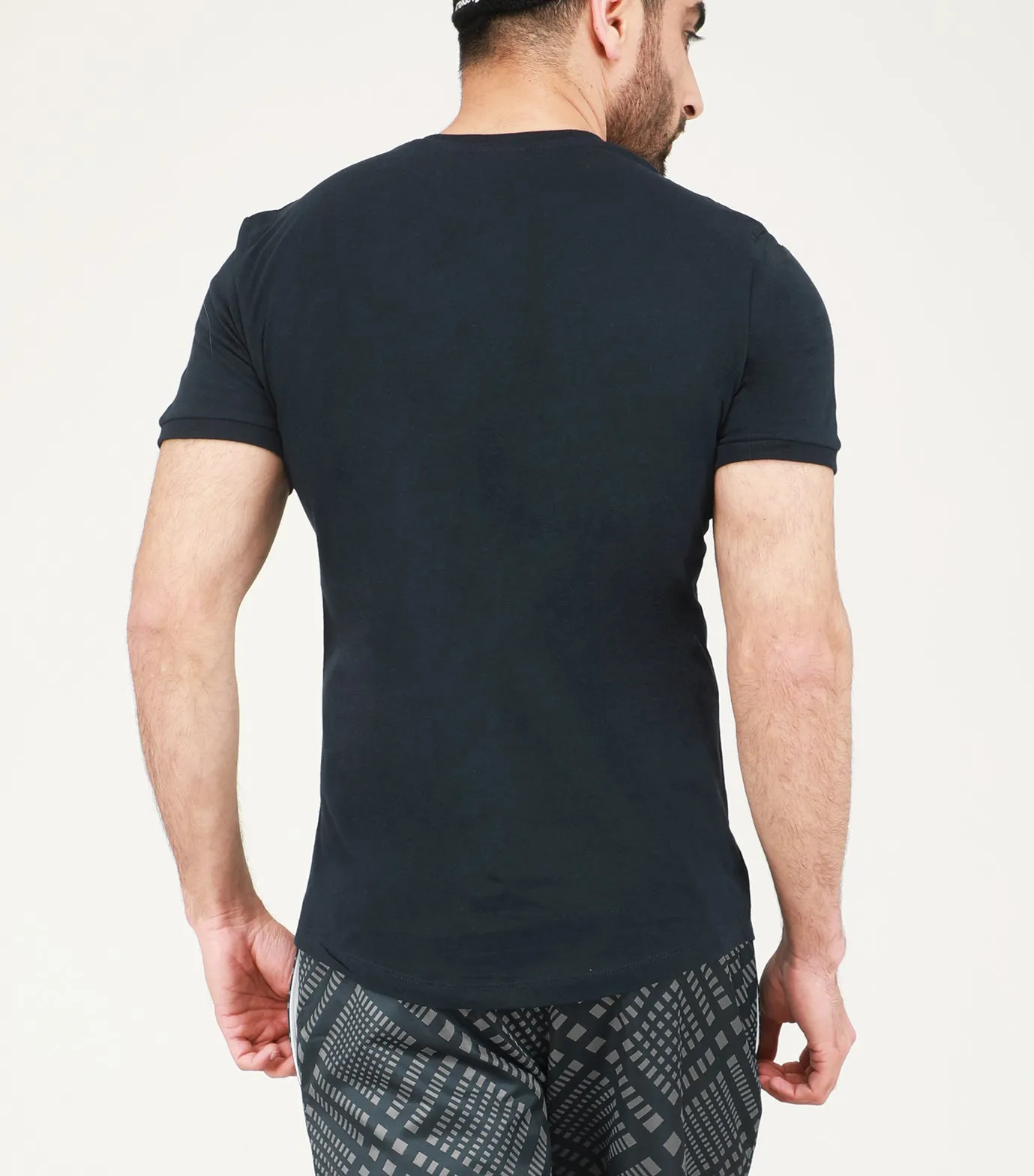 Yogue Active Charcoal V-Neck Cotton T-Shirt