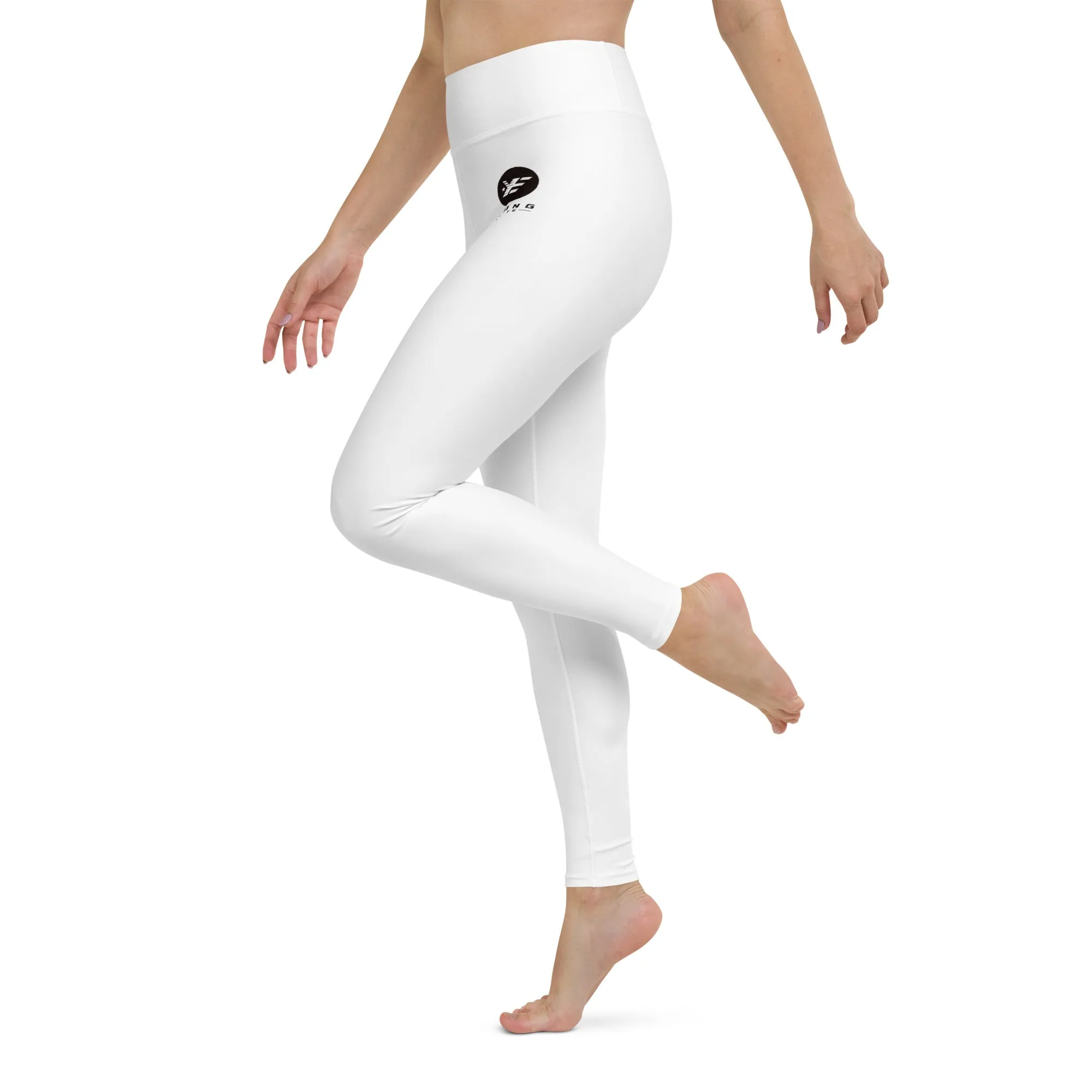 Young-Elite comfortable White Leggings with Signature Logo