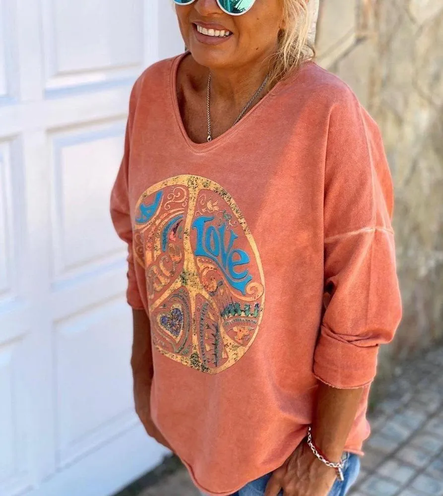 Zara® | Orange Happy Days sweatshirt