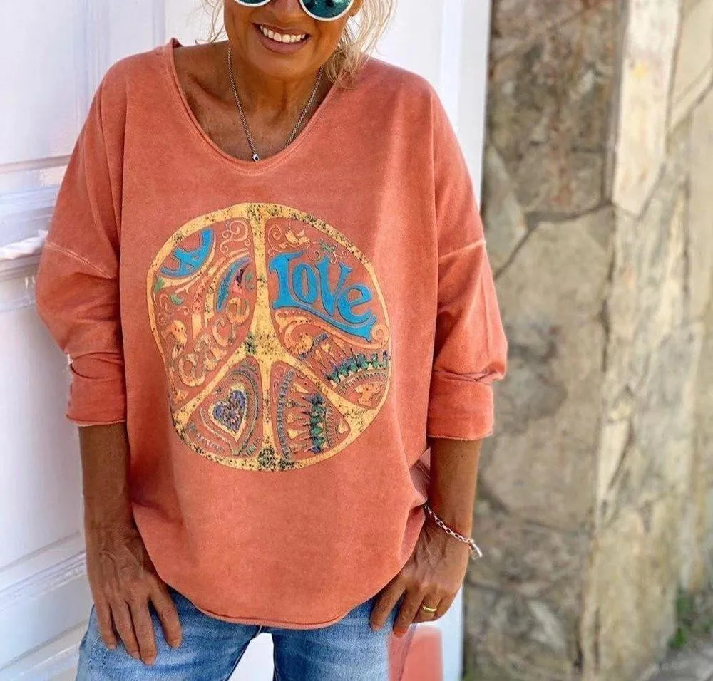 Zara® | Orange Happy Days sweatshirt