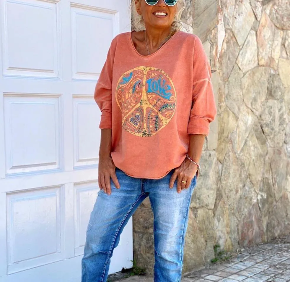 Zara® | Orange Happy Days sweatshirt