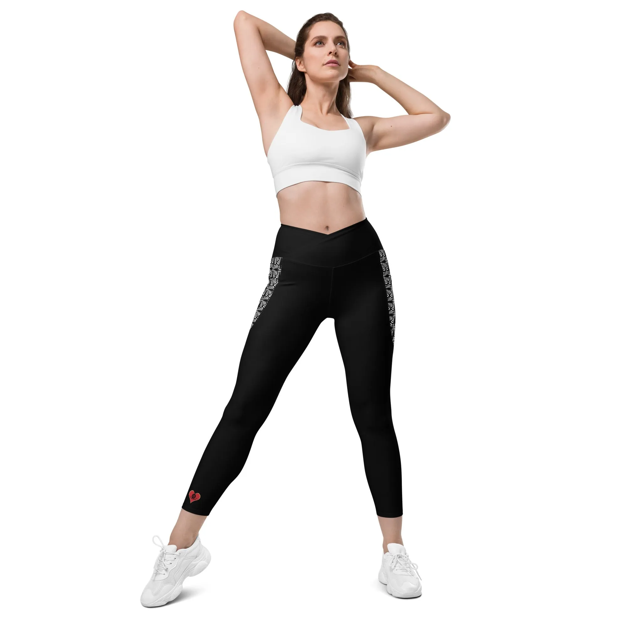 Zebra Love™ on pockets Crossover leggings