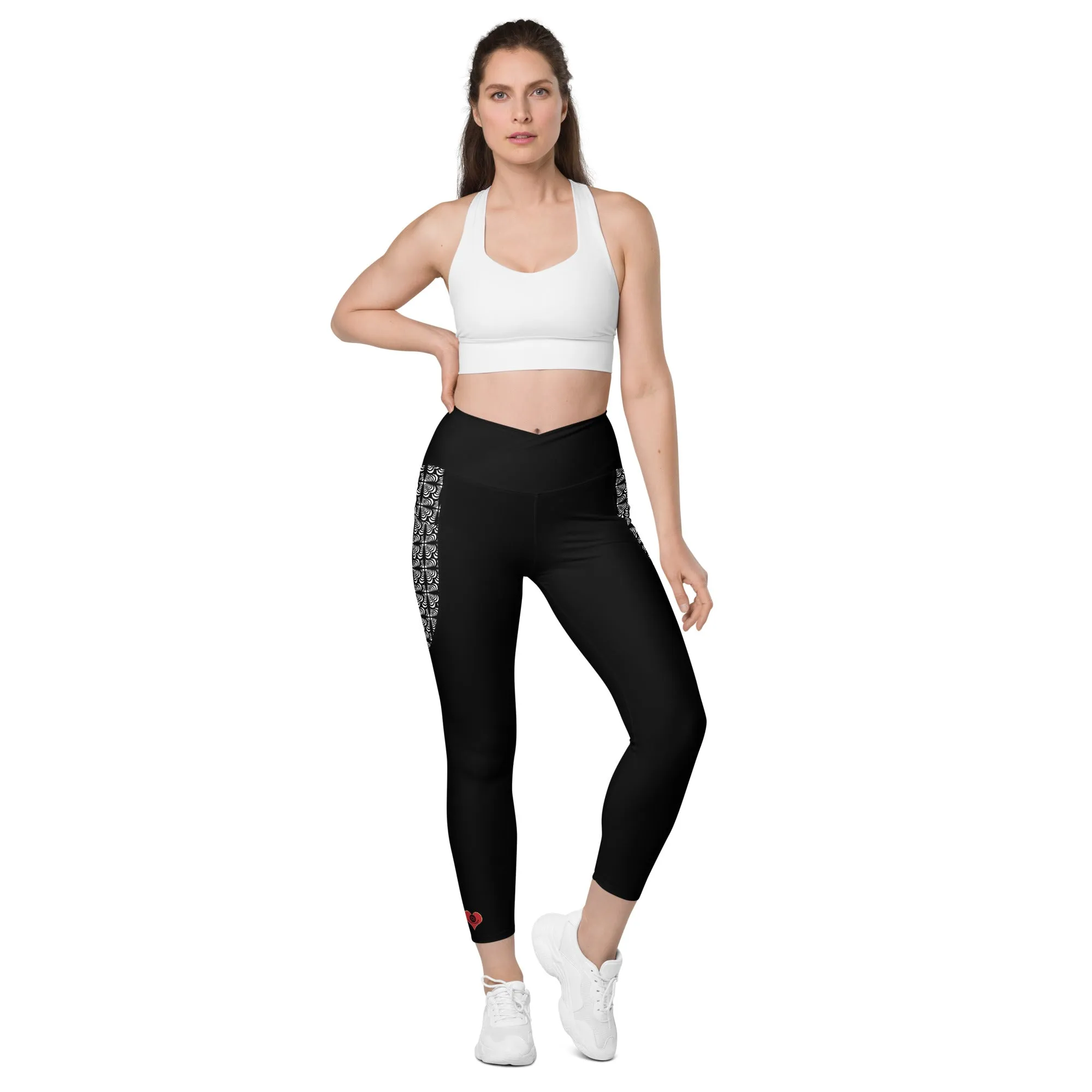 Zebra Love™ on pockets Crossover leggings