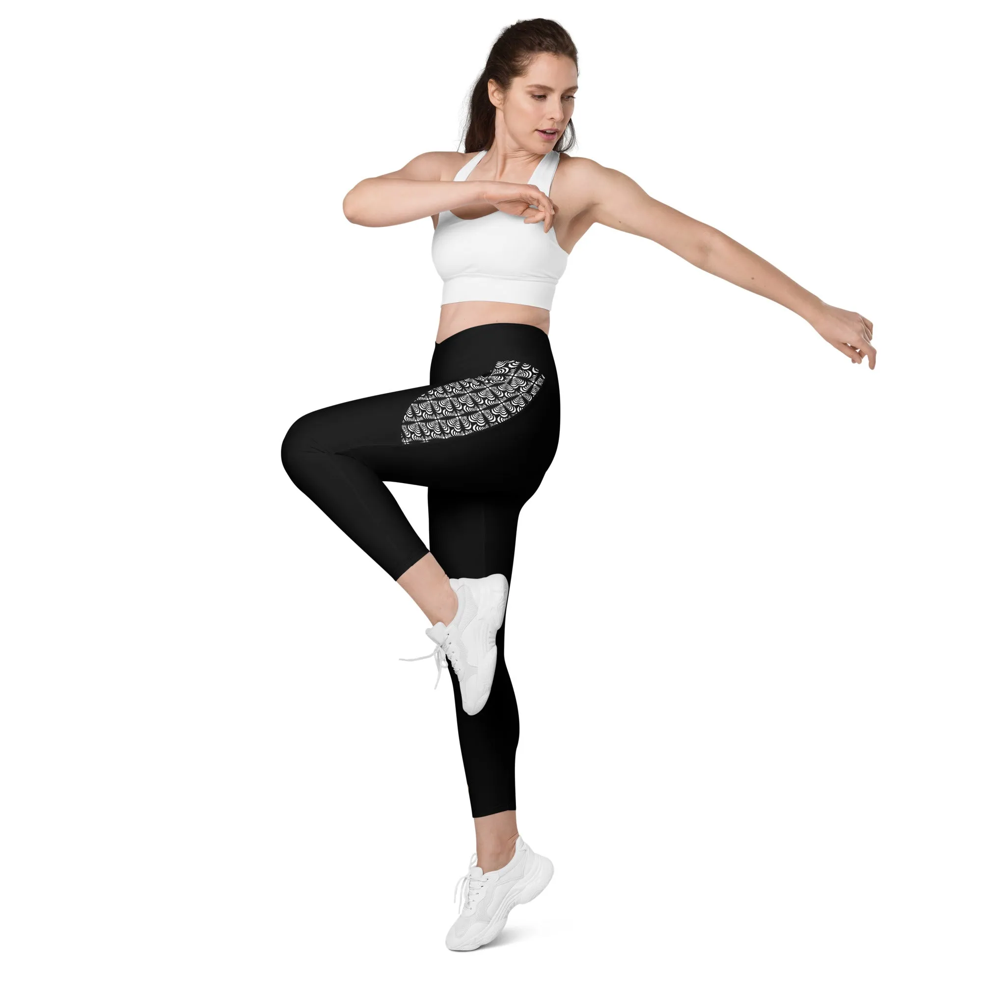Zebra Love™ on pockets Crossover leggings