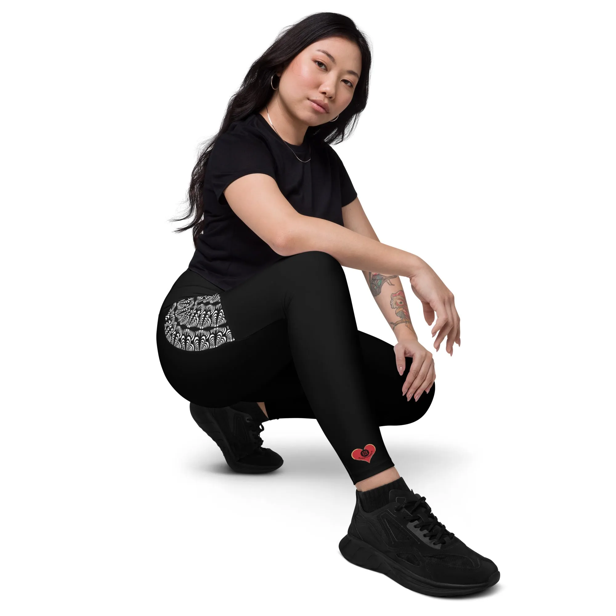 Zebra Love™ on pockets Crossover leggings