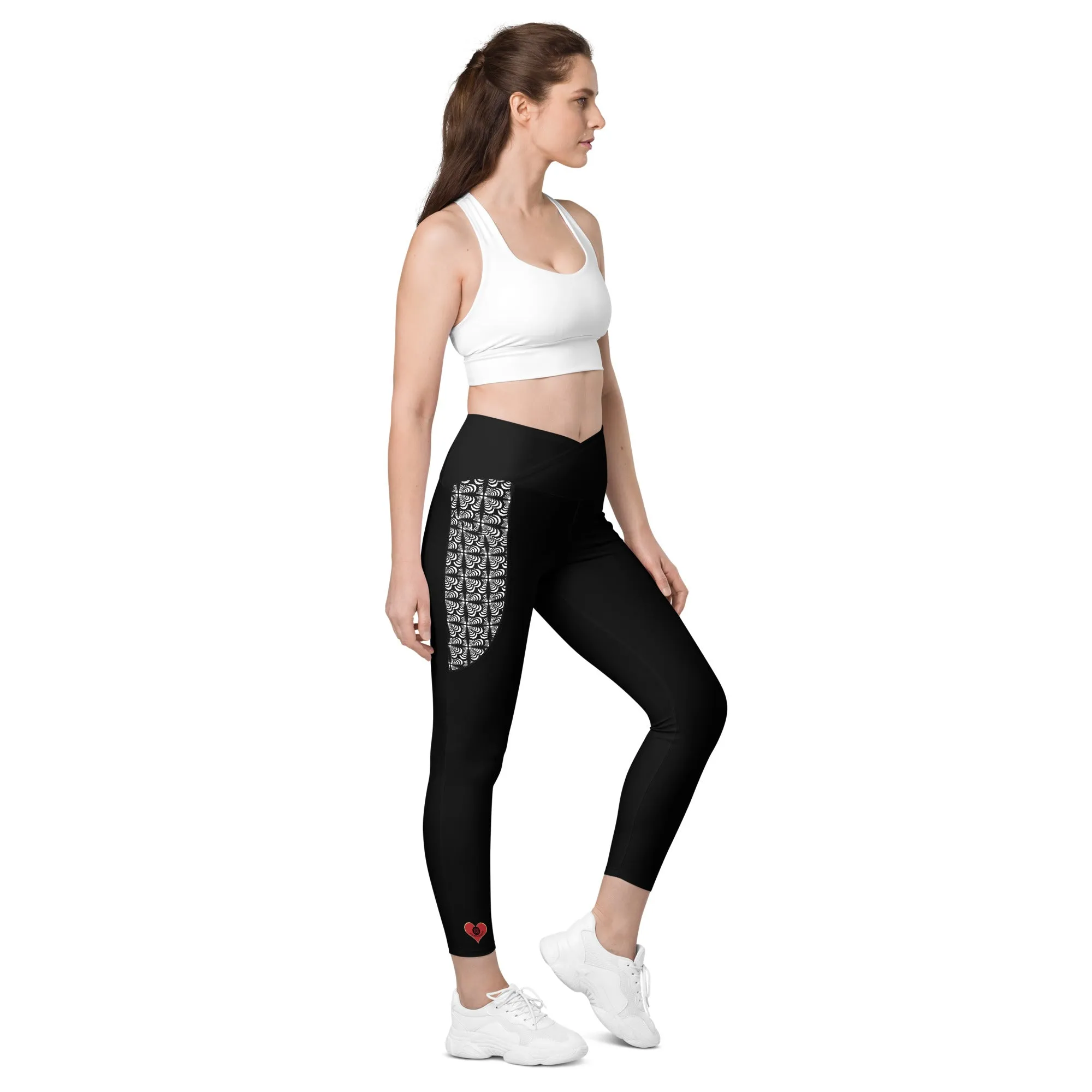 Zebra Love™ on pockets Crossover leggings