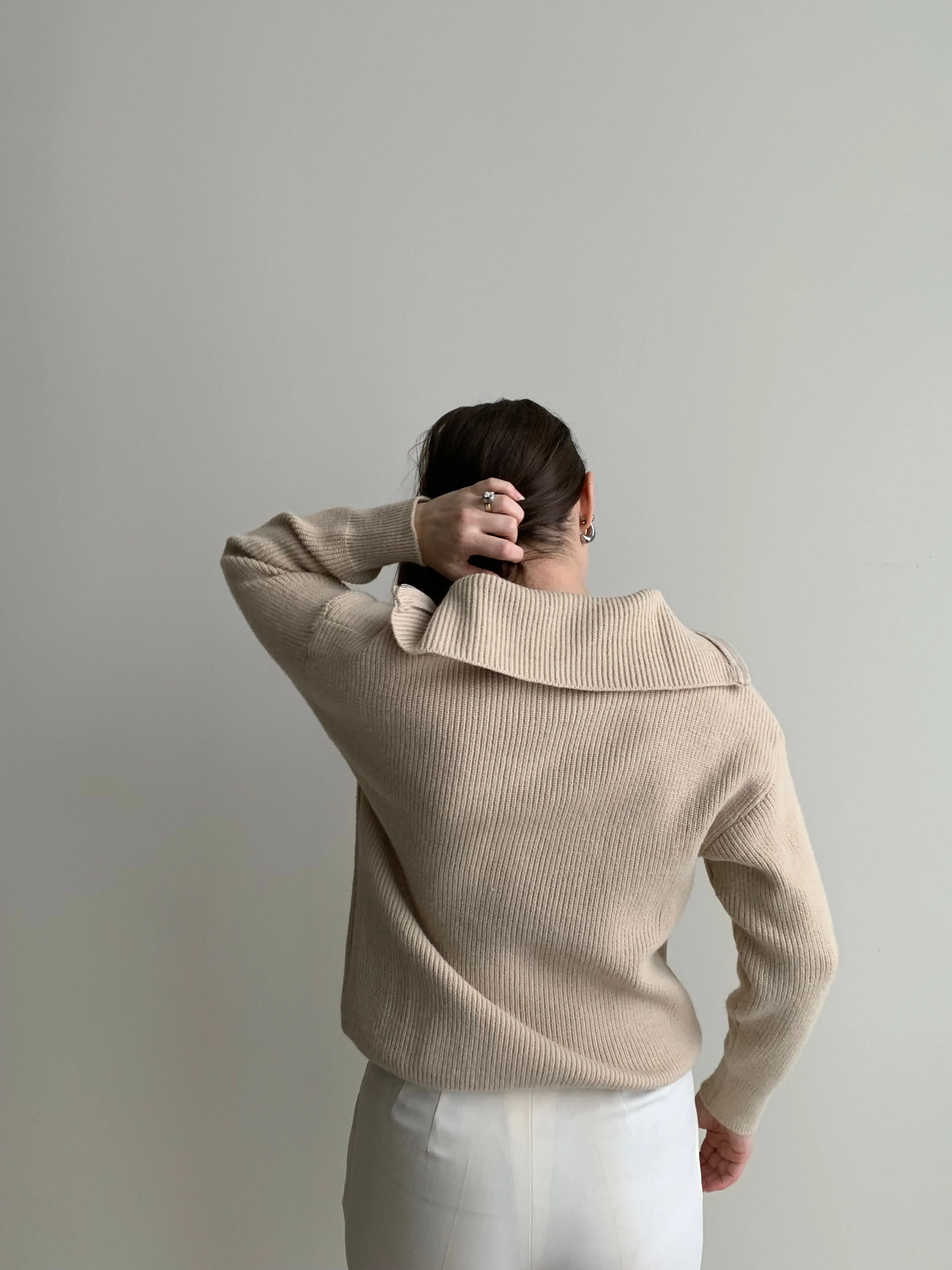 zip collar sweater